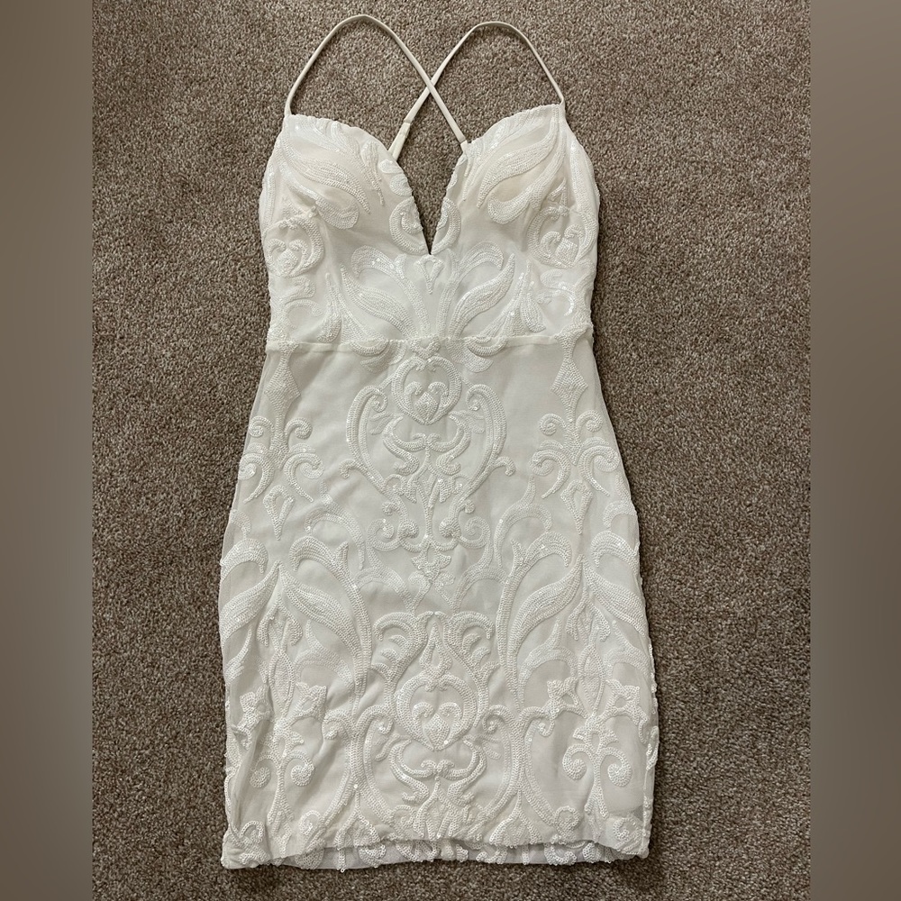 White Sequin Dress ✨🤍